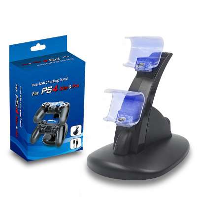 PS4 Controller Charger Dock Stand Station Cradle with LED Dual USB Charging  for Play station 4 PS4 V2 Slim Pro Gamepad Joystick