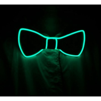 LED Light EL Bow Tie Fashion Bow Tie Perfect for Christmas Halloween New Years Music Festival Rave Party D30