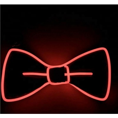 New Fashion Men's EL/LED Light Line Luminous Bow Tie Neon Light Flashing Tie Party Stage Decoration Tie Men's Flash Bow Tie